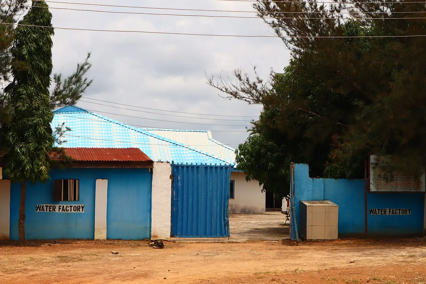 Water factory building in Nigeria